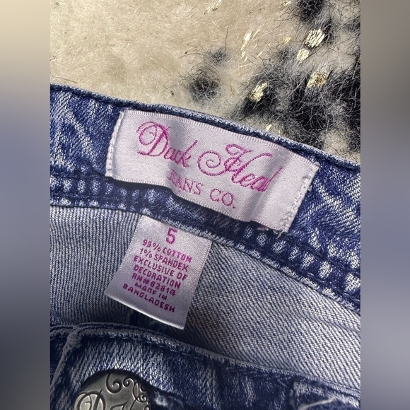 Duck Head Vintage Y2K Light Wash Low Rise Flare Leg Denim Jeans Size 5 - Picture 5 of 6